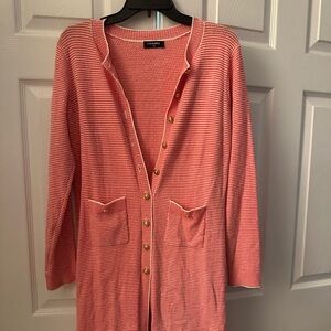 Chanel Striped Cardigan with Gold Buttons
